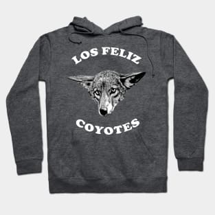 Los Feliz Coyote White Letters Hoodie